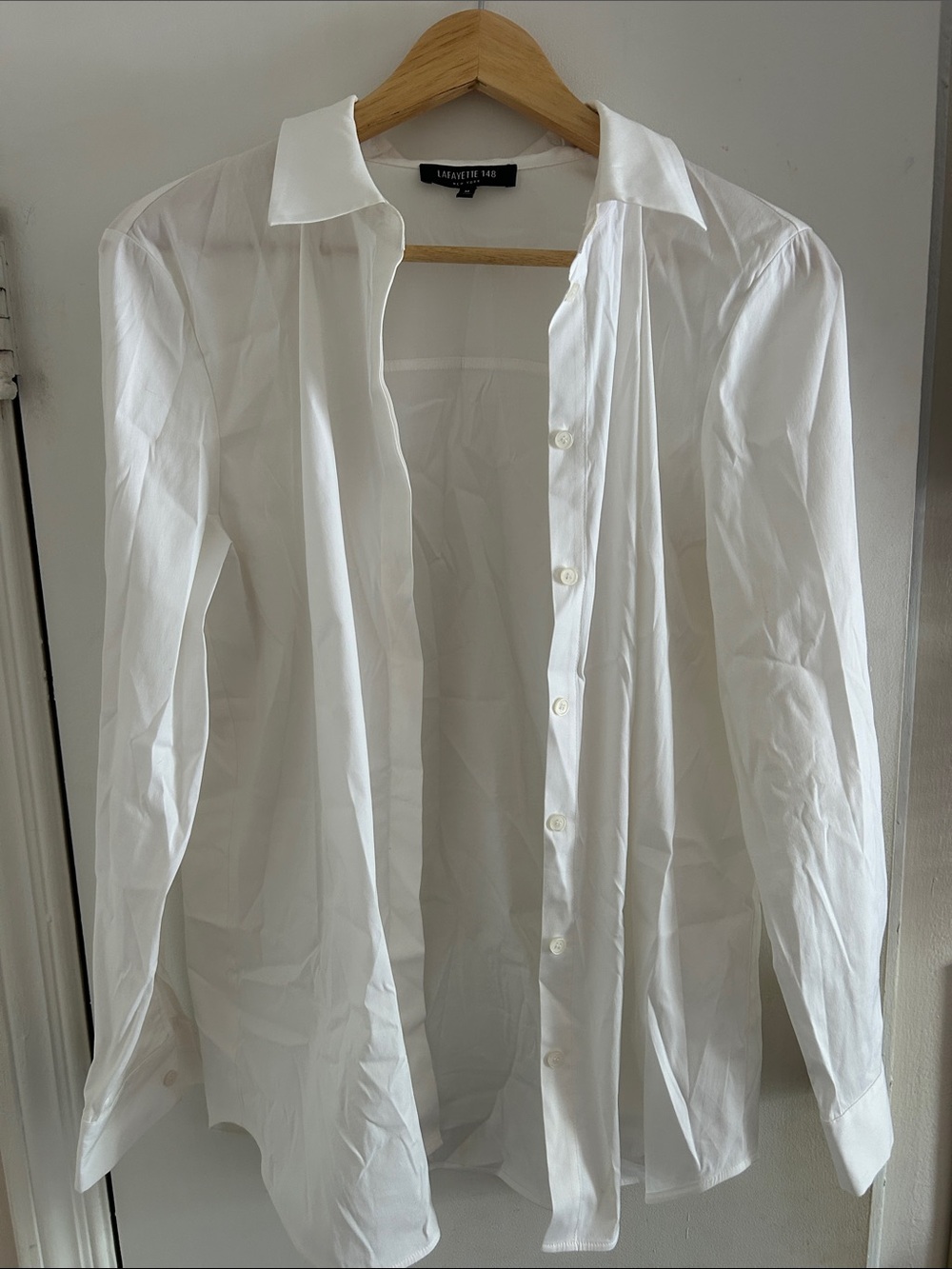 Lafayette 148 New York Women's White Button-Down Shirt